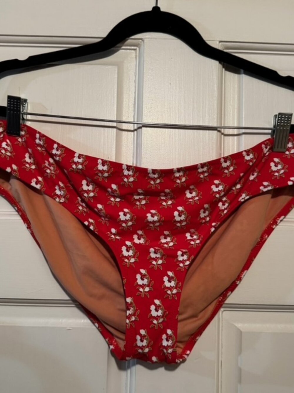 J.Crew Bikini Bathing Suit Bottoms Red Size XL NEW NWT